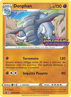 Carta Donphan dell'espansione SPSC Promo, numero SWSH067/307