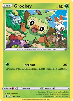 Carta Grookey dell'espansione SPSC Promo, numero SWSH070/307