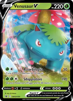 Carta Venusaur V dell'espansione SPSC Promo, numero SWSH100/307