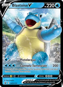 Carta Blastoise V dell'espansione SPSC Promo, numero SWSH101/307
