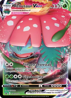 Carta Venusaur VMAX dell'espansione SPSC Promo, numero SWSH102/307