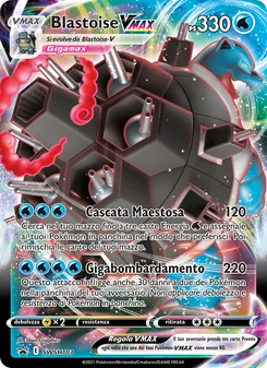 Carta Blastoise VMAX dell'espansione SPSC Promo, numero SWSH103/307