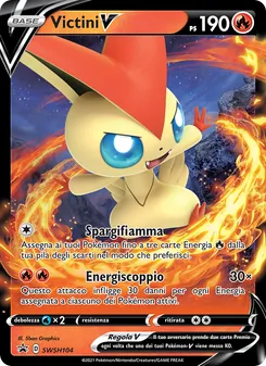 Carta Victini V dell'espansione SPSC Promo, numero SWSH104/307