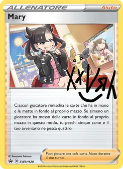 Carta Mary dell'espansione SPSC Promo, numero SWSH120/307