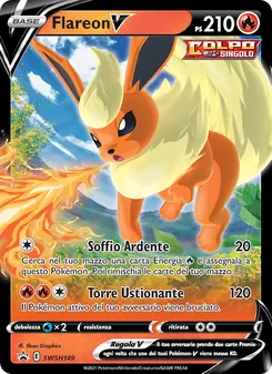 Carta Flareon V dell'espansione SPSC Promo, numero SWSH149/307