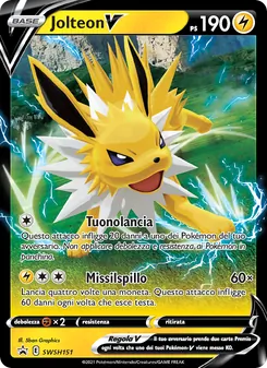 Carta Jolteon V dell'espansione SPSC Promo, numero SWSH151/307