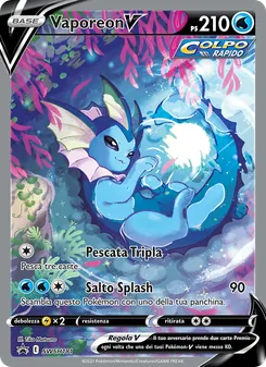 Carta Vaporeon V dell'espansione SPSC Promo, numero SWSH181/307
