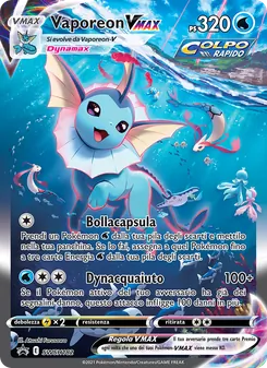 Carta Vaporeon VMAX dell'espansione SPSC Promo, numero SWSH182/307