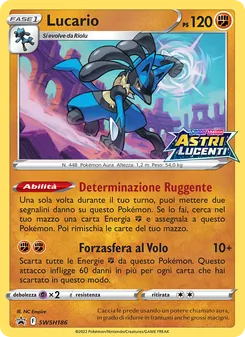 Carta Lucario dell'espansione SPSC Promo, numero SWSH186/307