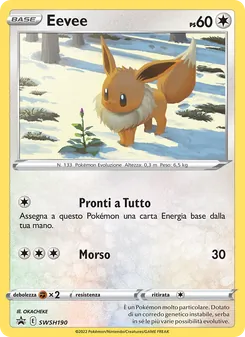 Carta Eevee dell'espansione SPSC Promo, numero SWSH190/307