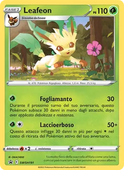 Carta Leafeon dell'espansione SPSC Promo, numero SWSH191/307