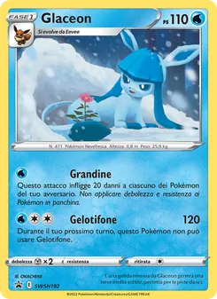 Carta Glaceon dell'espansione SPSC Promo, numero SWSH192/307