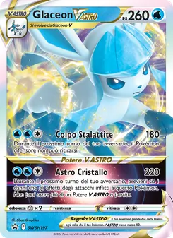 Carta Glaceon V ASTRO dell'espansione SPSC Promo, numero SWSH197/307