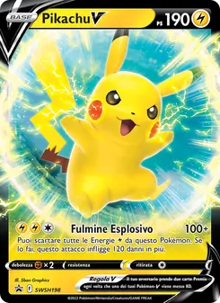 Carta Pikachu V dell'espansione SPSC Promo, numero SWSH198/307