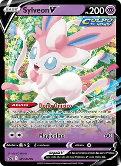 Carta Sylveon V dell'espansione SPSC Promo, numero SWSH202/307