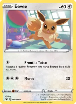 Carta Eevee dell'espansione SPSC Promo, numero SWSH212/307