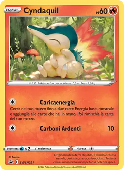 Carta Cyndaquil dell'espansione SPSC Promo, numero SWSH221/307