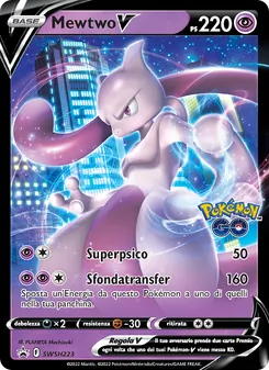 Carta Mewtwo V dell'espansione SPSC Promo, numero SWSH223/307