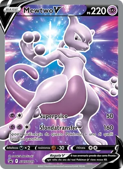 Carta Mewtwo V dell'espansione SPSC Promo, numero SWSH229/307