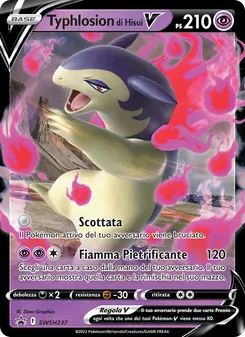Carta Typhlosion di Hisui V dell'espansione SPSC Promo, numero SWSH237/307