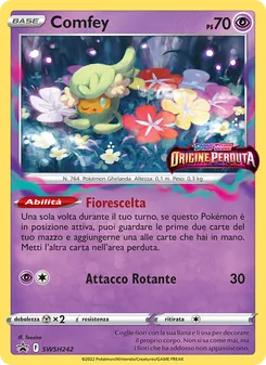 Carta Comfey dell'espansione SPSC Promo, numero SWSH242/307
