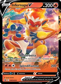 Carta Infernape V dell'espansione SPSC Promo, numero SWSH252/307