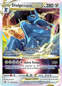 Carta Dialga Originale V ASTRO dell'espansione SPSC Promo, numero SWSH256/307