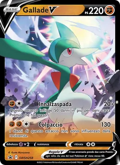 Carta Gallade V dell'espansione SPSC Promo, numero SWSH258/307
