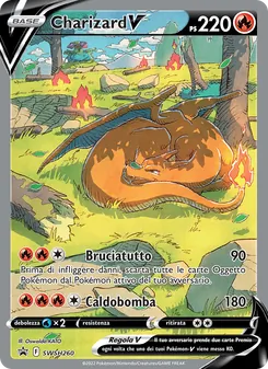 Carta Charizard V dell'espansione SPSC Promo, numero SWSH260/307