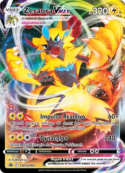 Carta Zeraora VMAX dell'espansione SPSC Promo, numero SWSH264/307