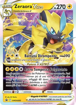 Carta Zeraora V ASTRO dell'espansione SPSC Promo, numero SWSH265/307