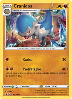Carta Cranidos dell'espansione SPSC Promo, numero SWSH274/307