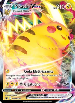 Carta Pikachu VMAX dell'espansione SPSC Promo, numero SWSH286/307