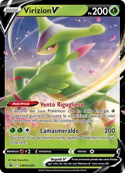 Carta Virizion V dell'espansione SPSC Promo, numero SWSH295/307