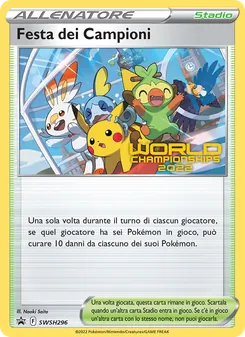 Carta Festa dei Campioni dell'espansione SPSC Promo, numero SWSH296/307