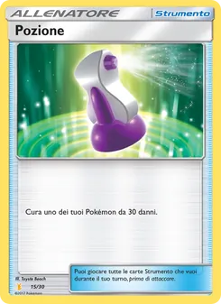 Carta Pozione dell'espansione Sole e Luna trainer Kit (Alolan Raichu), numero 15/30