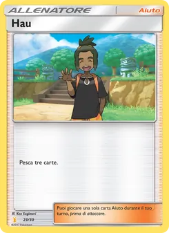 Carta Hau dell'espansione Sole e Luna trainer Kit (Alolan Raichu), numero 23/30