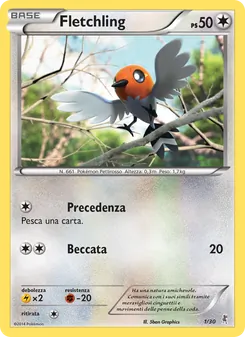 Kartu Fletchling dari XY trainer Kit (Bisharp), nomor 1/30