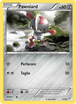 Kartu Pawniard dari XY trainer Kit (Bisharp), nomor 13/30