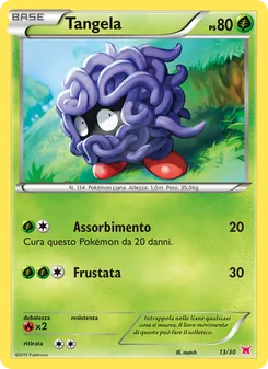 Carta Tangela dell'espansione XY trainer Kit (Latias), numero 13/30
