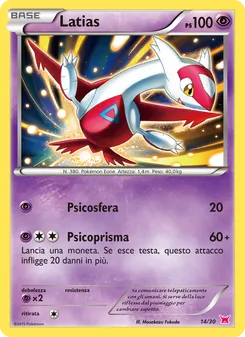 Carta Latias dell'espansione XY trainer Kit (Latias), numero 14/30