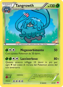 Carta Tangrowth dell'espansione XY trainer Kit (Latias), numero 25/30