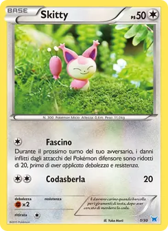 Carta Skitty dell'espansione XY trainer Kit (Latios), numero 1/30