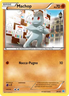 Carta Machop dell'espansione XY trainer Kit (Latios), numero 28/30