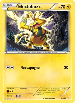 Carta Electabuzz dell'espansione XY trainer Kit (Pikachu Libre), numero 23/30