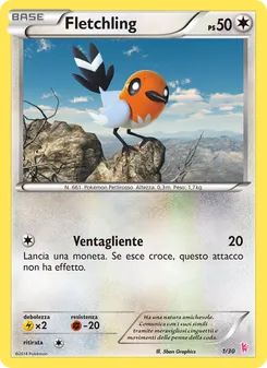 Kaart Fletchling uit XY trainer Kit (Sylveon), nummer 1/30