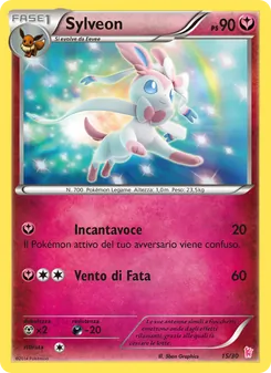 Kaart Sylveon uit XY trainer Kit (Sylveon), nummer 15/30