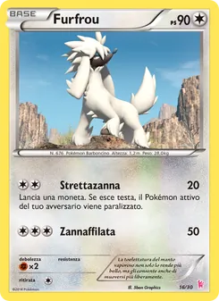 Kaart Furfrou uit XY trainer Kit (Sylveon), nummer 16/30