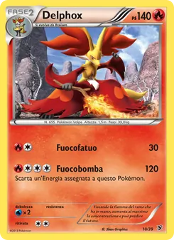 Carta Delphox dell'espansione Benvenuti a Kalos, numero 10/39