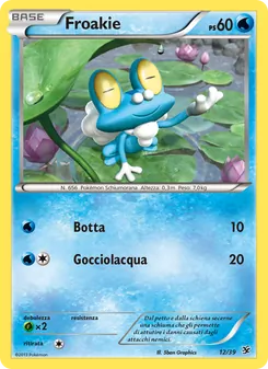 Carta Froakie dell'espansione Benvenuti a Kalos, numero 12/39